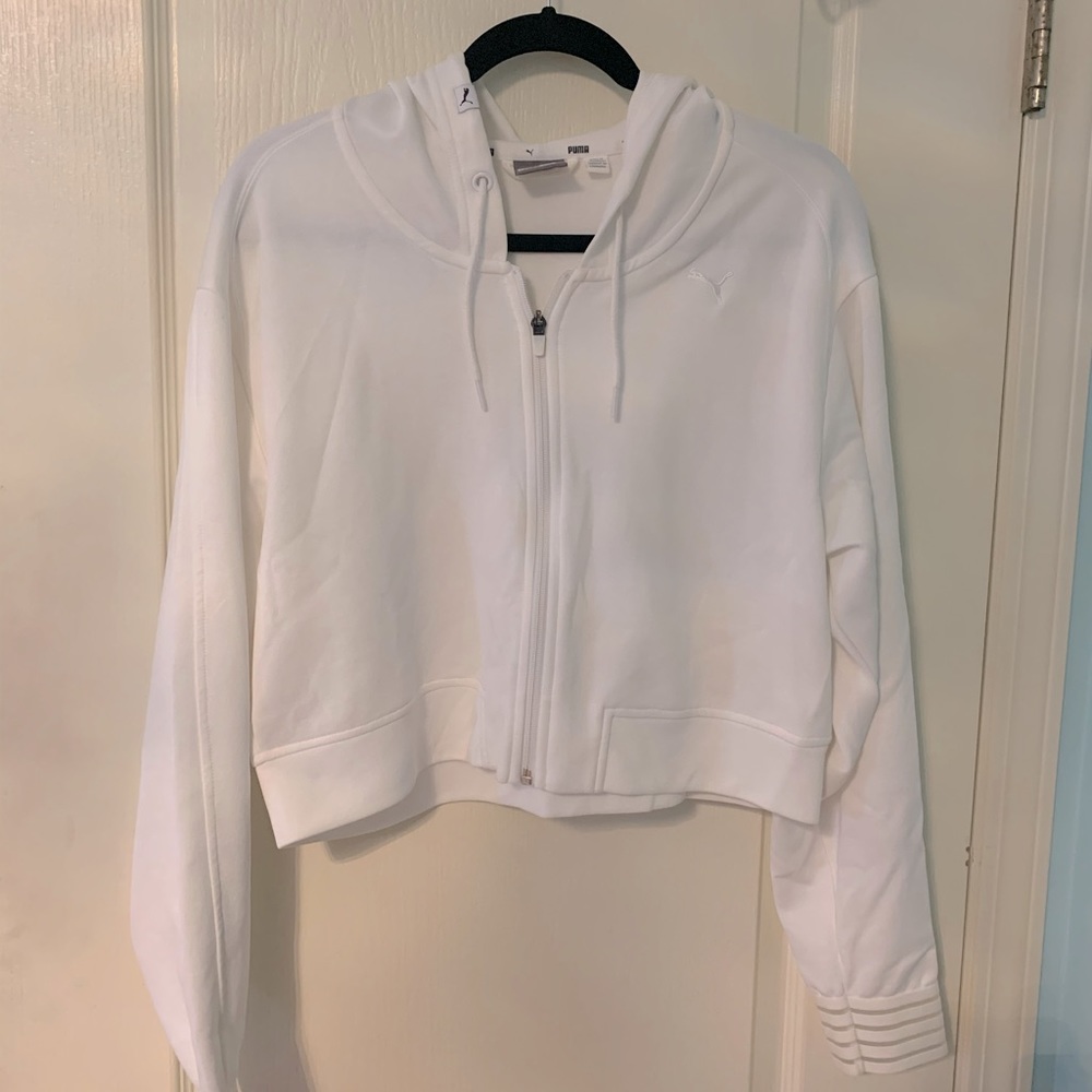 Puma cropped zip-up sweater/hoodie